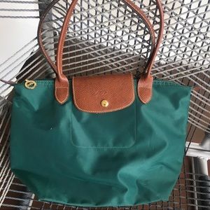 Lonchamp Green Le Pliage small